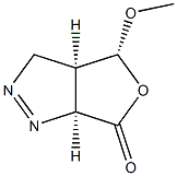 6H-Furo[3,4-c]pyrazol-6-one,3,3a,4,6a-tetrahydro-4-methoxy-,(3aR,4R,6aS)-rel-(9CI) 구조식 이미지