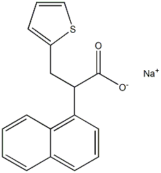 α-(1-Naphtyl)-2-thiophenepropionic acid sodium salt Structure