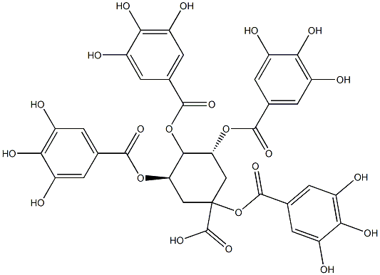 1,3,4,5-tetra-O-galloylquinic acid Structure