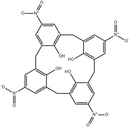 5,11,17,23-Tetranitro-25,26,27,28-tetrahydroxypentacyclo[19.3.1.13,7.19,13.115,19]octacosa-1(25),3,5,7(28),9,11,13(27),15,17,19(26),21,23-dodecaene Structure