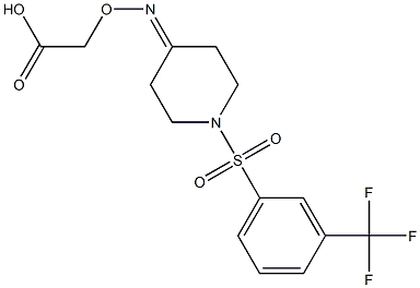 2-(1-(3-(트리플루오로메틸)페닐설포닐)피페리딘-4-일리데니아 구조식 이미지