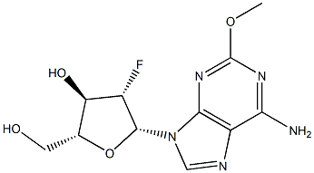 2-Methoxy-2'-deoxy-2'-fluoro-beta-D-arabinoadenosine Structure