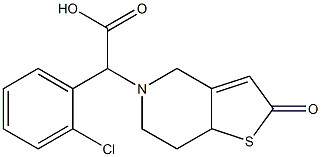 α-(2-Chlorophenyl)-2,6,7,7a-tetrahydro-2-oxothieno[3,2-c]pyridine-5(4H)-acetic Acid 구조식 이미지