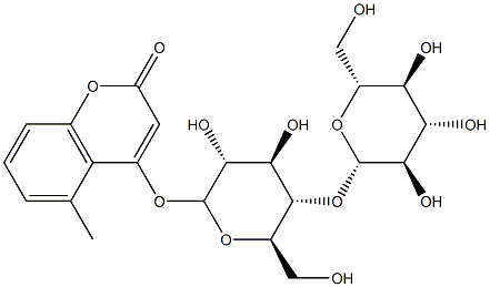 5-methylcoumarin-4-cellobioside Structure