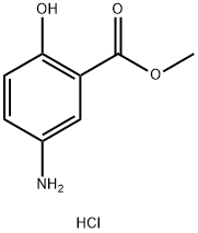 Benzoic acid,5-amino-2-hydroxy-, methyl ester, hydrochloride (1:1) Structure