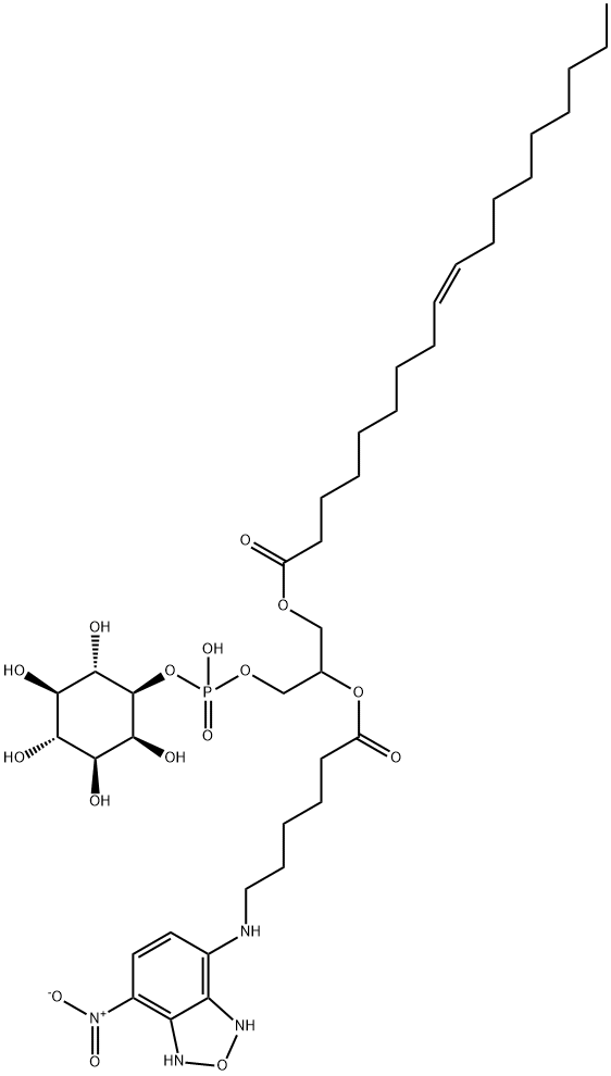 1,2-(oleoyl)-N-(6-((7-nitrobenz-2-oxa-1,3-diazo-4-yl)aminocaproyl))phosphatidylinositol Structure