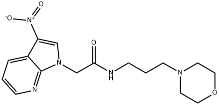 N-(3,N'-morpholinopropyl)-2-(3-nitropyrrolo-(2,3-b)pyridine-1-yl)ethanoic acid amide Structure