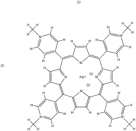 Pd(II) meso-Tetra(N-Methyl-4-Pyridyl) Porphine Tetrachloride Structure