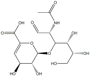 2-아세트아미도-2-데옥시-3-O-(글루코-4-엔피라노실루론산)글루코스 구조식 이미지
