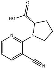 1-(3-cyanopyridin-2-yl)pyrrolidine-2-carboxylic acid 구조식 이미지