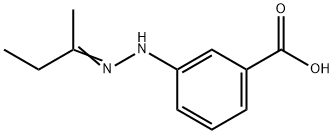 Benzoic acid, m-hydrazino-, hydrazone with 2-butanone (6CI) Structure