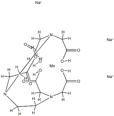 trisodium [N,N-bis[2-[bis(carboxymethyl)amino]ethyl]glycinato(5-)]manganate(3-) Structure