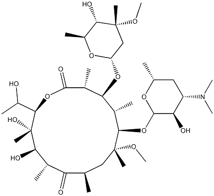 Erythromycin, 14-hydroxy-6-O-methyl- Structure