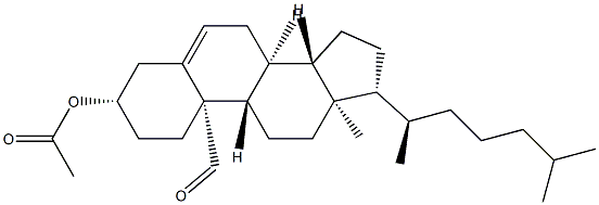 3β-(아세틸옥시)콜레스트-5-엔-19-알 구조식 이미지
