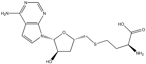 S-3'-데옥시-7-데아자아데노실호모시스테인 구조식 이미지