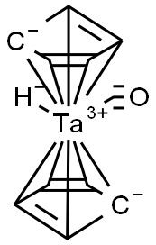 탄탈륨,카르보닐비스(에타5-시클로펜타디에닐)수소화물 구조식 이미지
