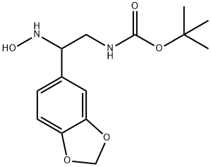 (2-Benzo[1,3]dioxol-5-yl-2-hydroxyamino-ethyl)-carbamic acid tert-butyl ester 구조식 이미지