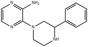 3-(3-PHENYLPIPERAZIN-1-YL)PYRAZIN-2-AMINE 구조식 이미지