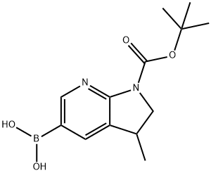 1H-Pyrrolo[2,3-b]pyridine-1-carboxylic acid, 5-borono-2,3-dihydro-3-Methyl-, 1-(1,1-diMethylethyl) este Structure