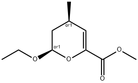 2H-Pyran-6-carboxylicacid,2-ethoxy-3,4-dihydro-4-methyl-,methylester,(2R,4R)-rel-(9CI) Structure