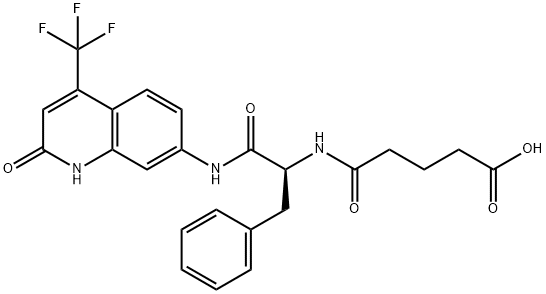 7-글루타릴-페닐알라닌아미드-4-트리플루오로메틸-2-퀴놀리논 구조식 이미지