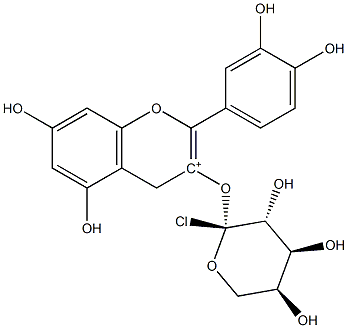 Cyanidin-3-O-arabinoside chloride 구조식 이미지
