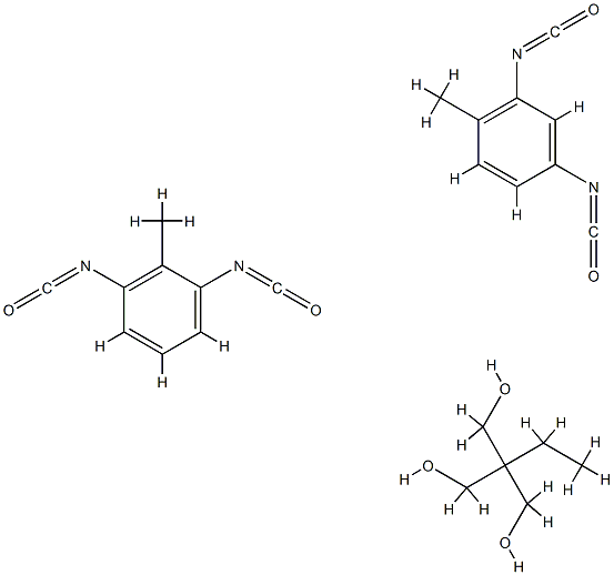 1,3-Propanediol, 2-ethyl-2-(hydroxymethyl)-, polymer with 1,3-diisocyanato-2-methylbenzene and 2,4-diisocyanato-1-methylbenzene Structure