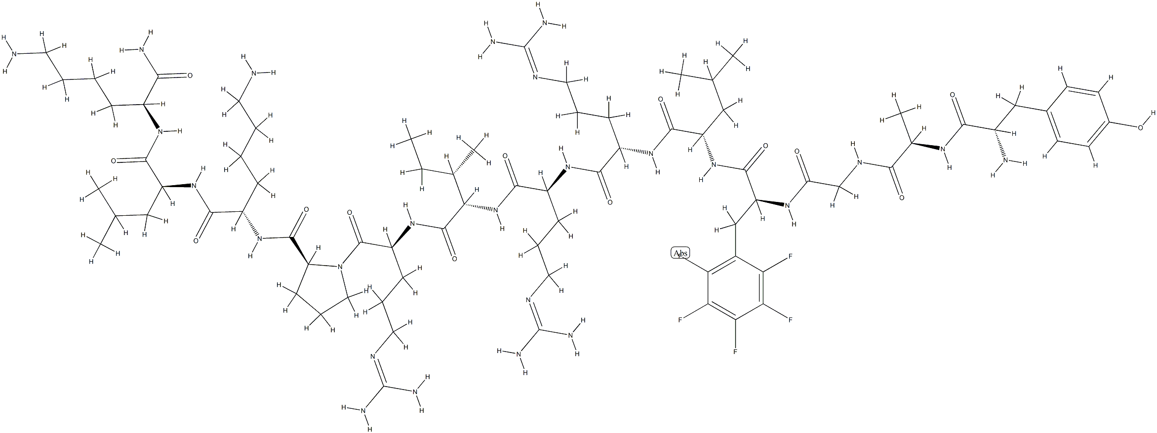 dynorphin amide (1-13), Ala(2)-(5-F-Phe)(4)- Structure