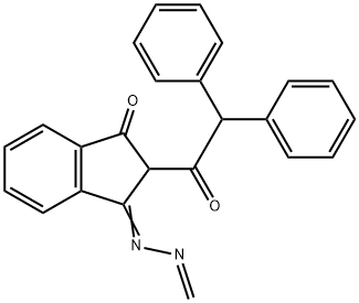 2-Diphenylacetyl-3-(methylene-hydrazono)indan-1-one,  2-Diphenylacetyl-indan-1,3-dione-1-methylidenehydrazone 구조식 이미지