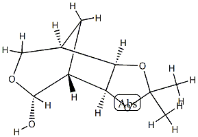 4,8-Methano-1,3-dioxolo[4,5-d]oxepin-5-ol,hexahydro-2,2-dimethyl-,[3aS-(3a-alpha-,4-bta-,5-alpha-,8-bta-,8a-alpha-)]-(9CI) 구조식 이미지