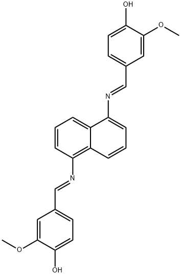 4,4'-[1,5-naphthalenediylbis(nitrilomethylylidene)]bis(2-methoxyphenol) 구조식 이미지