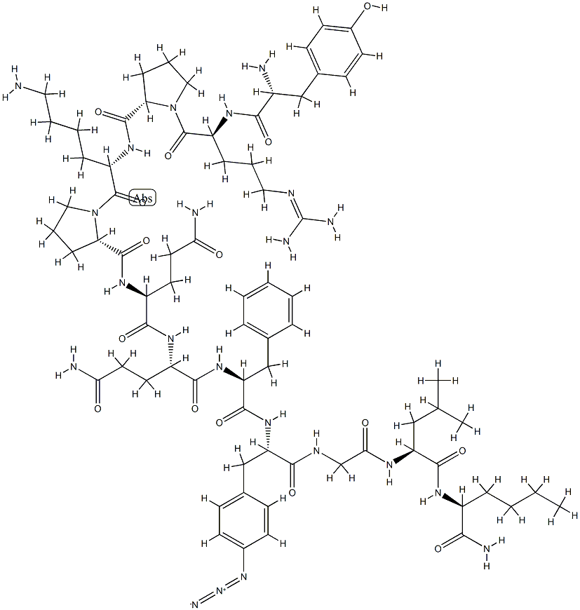 substance P, Tyr(0)-(4'-N3)Phe(8)-Nle(11)- Structure