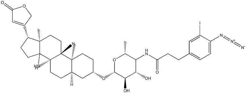 3-(4-azido-3-iodophenyl)propionamide-4-(4,6-dideoxyglucosyl)digitoxigenin Structure