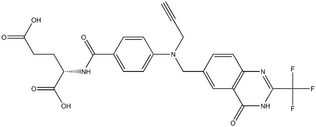 2-데스아미노-2-트리플루오로메틸-N(10)-프로파길-5,8-디데아자폴산 구조식 이미지