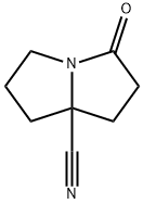 1H-Pyrrolizine-7a(5H)-carbonitrile,tetrahydro-3-oxo-(9CI) Structure