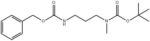 1-N-BOC-아미노-1-N-메틸-3-N-CBZ-아미노-프로판 구조식 이미지