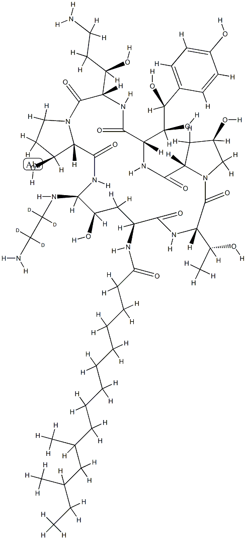 Caspofungin Acetate-d4 Structure