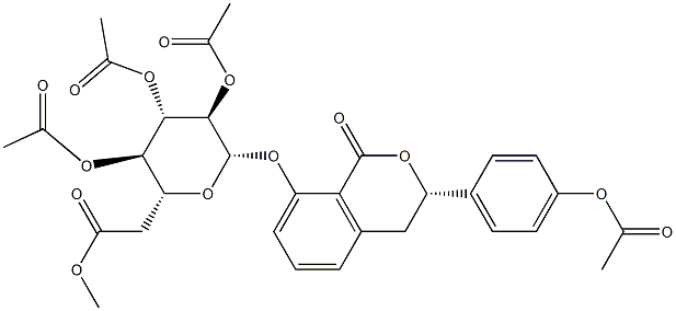 (3S)-Hydrangel 8-O-glucoside pentaacetate 구조식 이미지