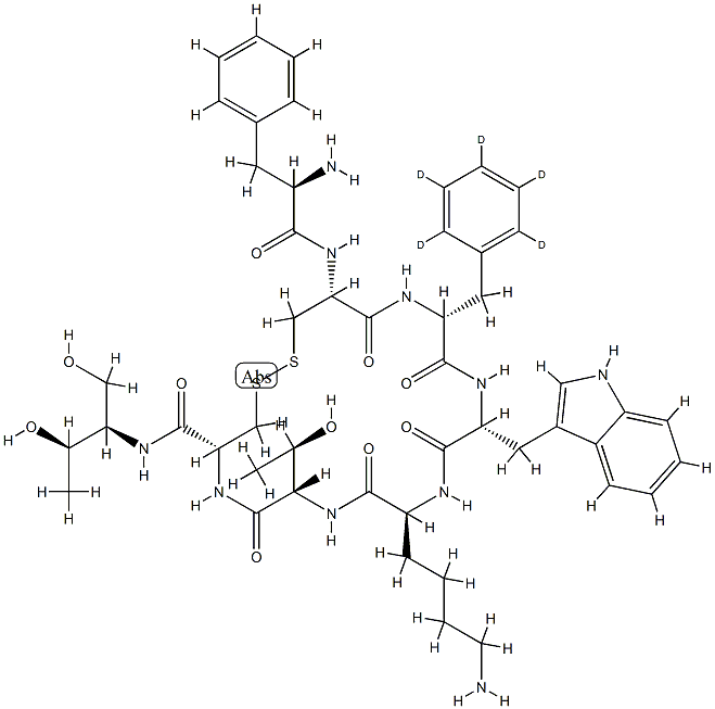([ring-D5]Phe3)-Octreotide 구조식 이미지