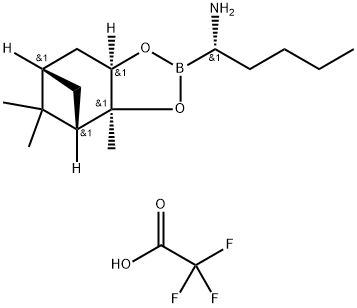 (αS,3aS,4S,6S,7aR)-α-Butylhexahydro-3a,5,5-triMethyl-4,6-Methano-1,3,2-benzodioxaborole-2-MethanaMine 2,2,2-Trifluoroacetate 구조식 이미지