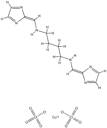 1,8-di-(2-imidazoyl)-2,7-diazoctadiene-1,7-(N,N',N'',N''')-Cu(II)diperchlorate Structure