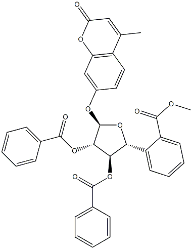 4-METHYLUMBELLIFERYL 2,3,5-TRI-O-*BENZOY L-A-L- Structure