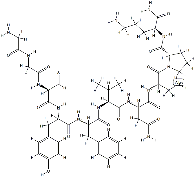 바소프레신,2-Gly-9-des-Gly-4-Val-8-Orn- 구조식 이미지