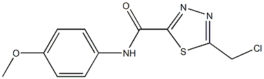 5-(CHLOROMETHYL)-N-(4-METHOXYPHENYL)-1,3,4-THIADIAZOLE-2-CARBOXAMIDE 구조식 이미지