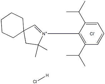 2-[2,6-Bis(1-Methylethyl)phenyl]-3,3-diMethyl-2-azoniaspiro[4.5]dec -1-ene  hydrogen dichloride, Min. 97% Cyclohexyl-CAAC Structure