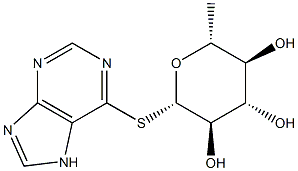 6-purinyl 6-deoxy-1-thioglucopyranoside Structure