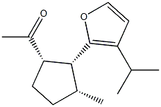 1-[(1S)-3α-Methyl-2α-(3-isopropylfuran-2-yl)cyclopentan-1α-yl]ethanone Structure