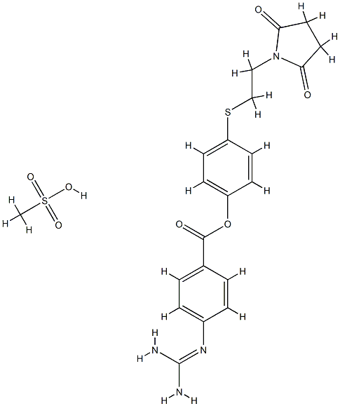 Patomostat mesilate Structure