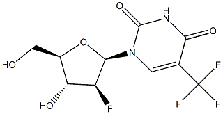 2'-Deoxy-2'-fluoro-5-trifluoromethyl-arabinouridine Structure