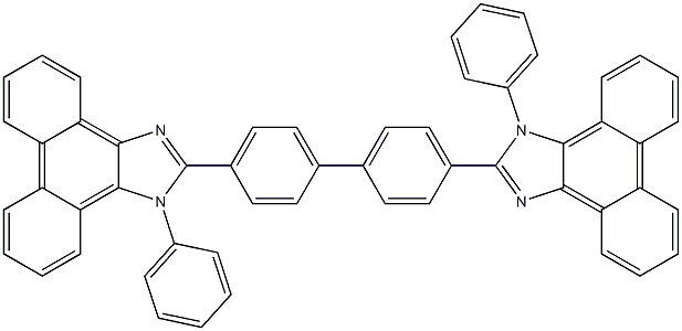 2,2'-[1,1'-Biphenyl]-4,4'-diylbis[1-phenyl-1H-phenanthro[9,10-d]imidazole Structure